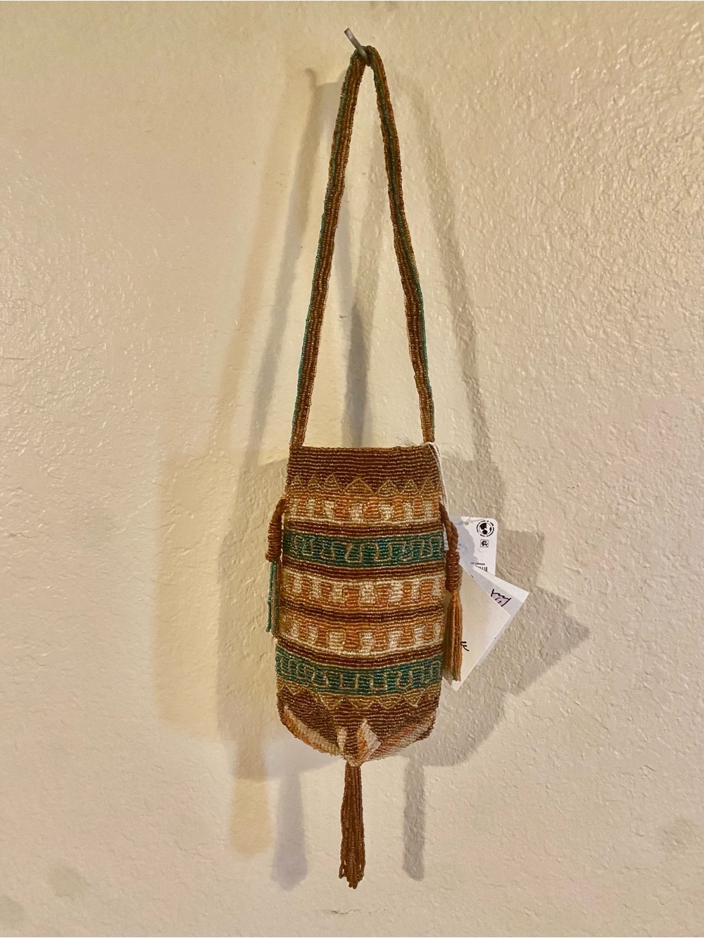 Free People Beaded Tassel Pouch NWT OS - Picture 9 of 16